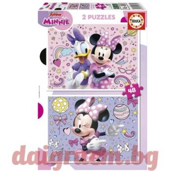 Image 1 of Educa Пъзел educa 19674 - 2 х 48 части - Мини Маус (edu19674)