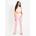 Missy Empire Mesh Tack Side Flare Trouser - Pink