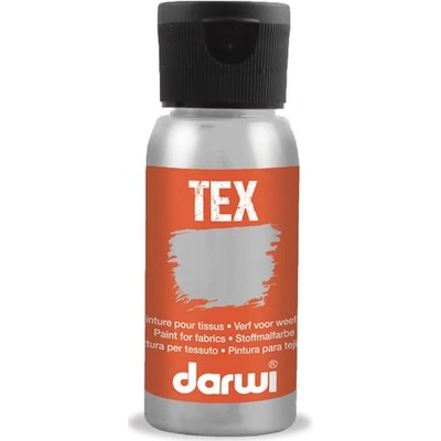 Darwi Tex barva na textil Metalická stříbrná 50 ml
