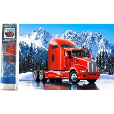 Norimpex Diamantové maľovanie Červený kamión Kenworth 30 x 40 cm