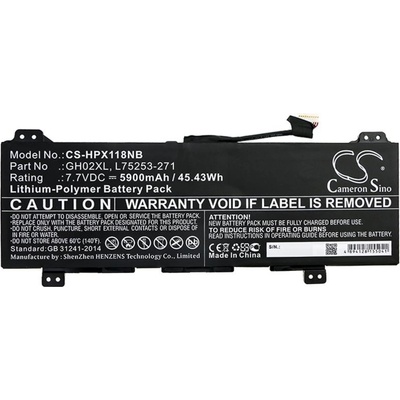 Cameron Sino Батерия за лаптоп HP Chromebook 14 G6 10X23EA; Chromebook X360 13B-CA0000SI; HSTNN-DB9M, 7.7V 5900mAh (HPX118NB)