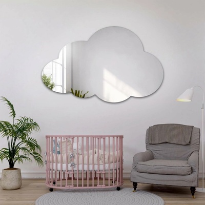 Alfaram Zrkadlo do detskej izby v tvare obláčika – CLOUD 80x50