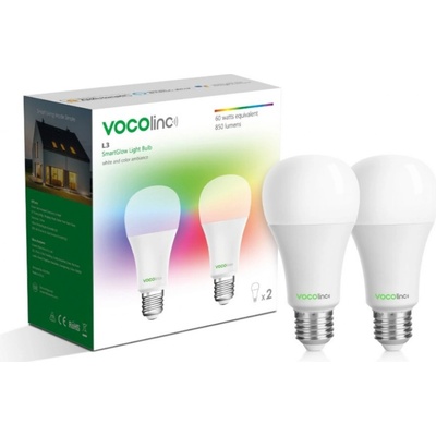 VOCOlinc L3 E26/E27 A21/A67 LED Smart Bulb Apple Home set 2 ks