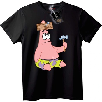 NOONEBRAND Тениска Patrick Star: Чук и Дърво - 2XL, Black