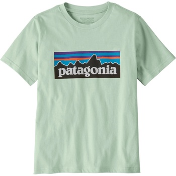 Patagonia Детска тениска Patagonia Kid's P-6 Logo T-shirt - Thin Ice (704-3909-1314)