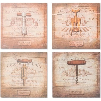 Obraz "WINE-wood" 30x30/4dr.