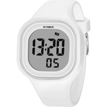 SYNOKE Детски дигитален часовник Synoke Bluppy, Бял (SYNOKE-66896-WHITE)