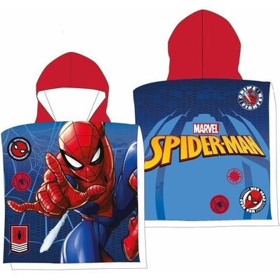 Faro pončo spiderman blue micro Polyester mikrovlákno 50 x 100 cm