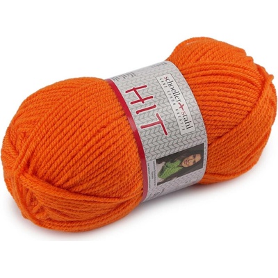 Pletací příze Hit 50 g Varianta: 15 (0218) oranžová, Balení: 1 ks 34718/52243/157589