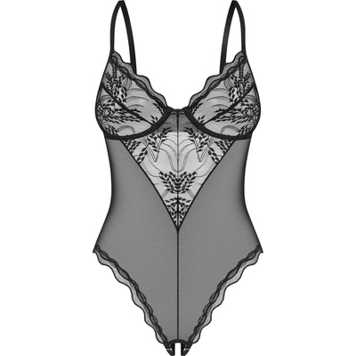 Obsessive Dámské body Perisia Crotchless Teddy černé