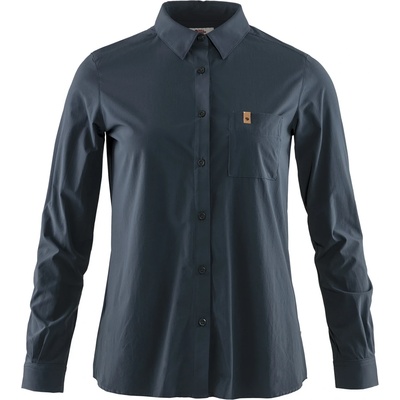 Fjällräven Дамска риза с копчета Fjällräven Women's Övik Lite Shirt L/S Blouse - Navy (133-0486-0114)