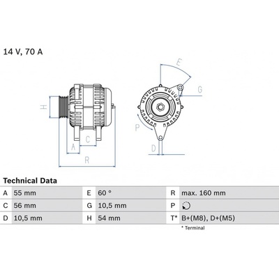 Generátor BOSCH 0 986 041 240 (0986041240)