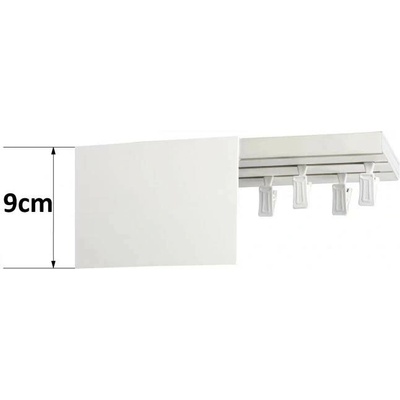 Rolmeister Stropná koľajnička krytom 9 cm PVC Biela Stropná dvojitá 500 cm