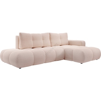 Laski Разтегателен ъглов тапициран диван с място за съхранение, l-образен, десен, almada, розов (lk0102)