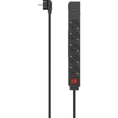 Hama 5 Plug + USB 1,4 m Switch (223184)