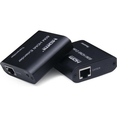 PremiumCord HDMI extender na 60m FULL HD 1080p přes jeden kabel Cat5e/6/6a/7, EDID nastavení KHEXT60-7 – Zbozi.Blesk.cz