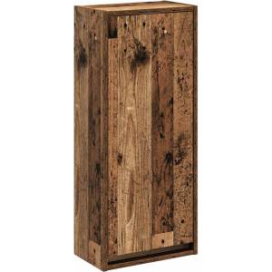 vidaXL Мивка за стена Старо дърво 35 x 20 x 81 см Инженерна дървесина (890766)