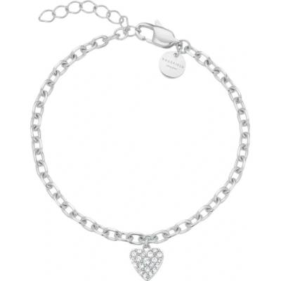 Rosefield Dámský ocelový náramek s krystaly Chunky Heart JBCHS-J1322