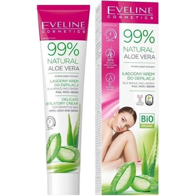 Eveline Cosmetics 99% Natural Aloe Vera Депилиращ Крем За Ръце, Крака И Бикини Зона Специална грижа дамски 125ml