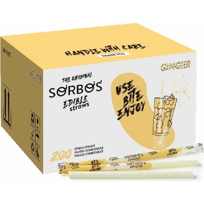 Sorbos Jedlé ovocné slamky zázvor 200 ks