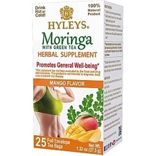 HYLEYS Moringa with green tea herbal supplement mango 25 sáčkov