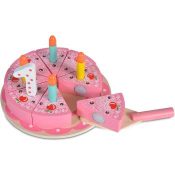 Moni Toys Дървена торта Happy Birthday 4223N (107901)