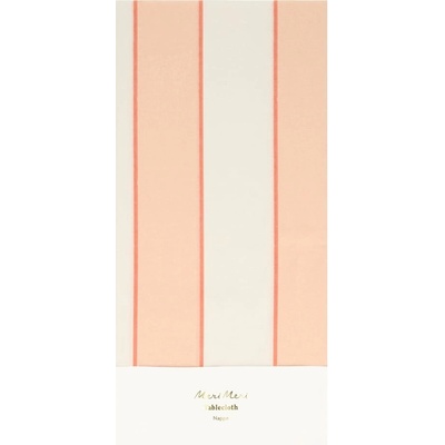 Meri Meri Ubrus Peach Stripe 137x259cm