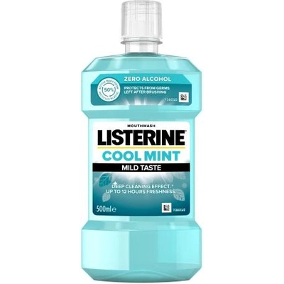 LISTERINE Cool Mint Mild Taste Mouthwash 500 ml вода за уста без алкохол за свеж дъх и защита от плака