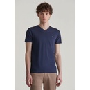 Gant tričko Slim Shield V-Neck T-Shirt modré