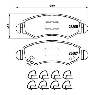 BREMBO Sada brzdových platničiek kotúčovej brzdy P79015