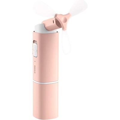 Baseus Square Portable Folding Fan - сгъваем мини вентилатор с външна батерия (розов)