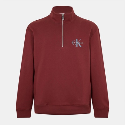 Calvin Klein Men's CKJ Monogram Quarter-Zip Fleece - Mocha Moment