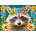 Enjoy - Puzzle Floral Raccoon - 1 000 piese