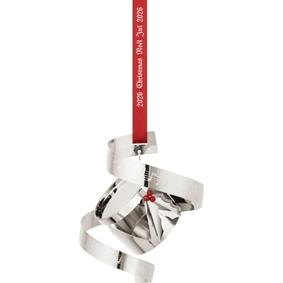 Georg Jensen Vánoční ozdoba Drum Palladium 2026 – sběratelská edice, stříbrná barva, kov