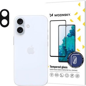 Wozinsky Закалено стъкло за камера 9H за Apple iPhone 16 Plus - Черен KP34943