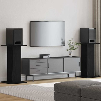 vidaXL Стойки за високоговорители 2 pcs Черния дъб 30 x 30 x 60 cm (868055)