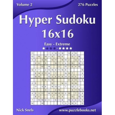 HYPER SUDOKU 16X16 - EASY TO EXTREME - V