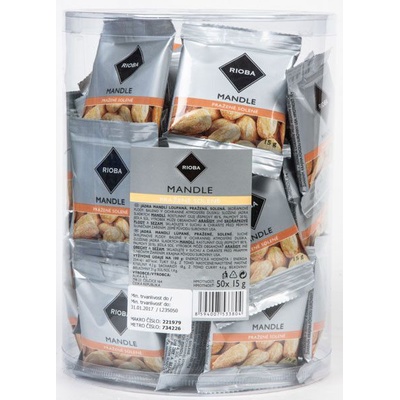 Rioba mandle pražené solené 50 x 15 g
