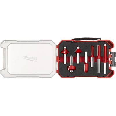 MILWAUKEE Kombinovaná sada dvoubřitých fréz, stopka 12 mm, 7 ks 4932501054