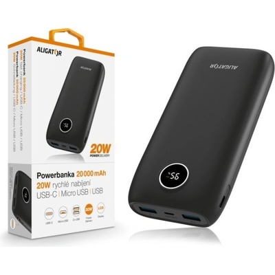Aligator 20000mAh černá