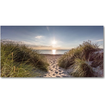 Foto obraz sklenený horizontálny morské duny 100x50 cm