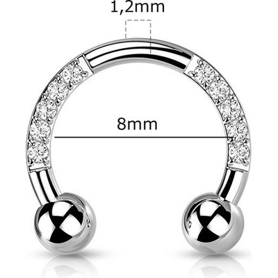 Steel Edge piercing do ucha z titanu SET23H05