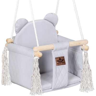 Baby Nellys stylová houpačka Velvet šedá