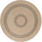Ayyildiz Черно-бежов кръгъл външен килим ø 120 cm Comilla - Ayyildiz Carpets (COMILLA1201200886BLACK)