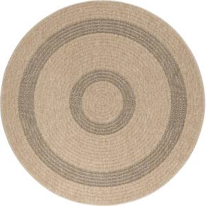 Ayyildiz Черно-бежов кръгъл външен килим ø 120 cm Comilla - Ayyildiz Carpets (COMILLA1201200886BLACK)