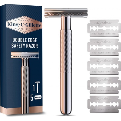 Gillette King C. Double Edge + 5 ks hlavic – Zboží Dáma