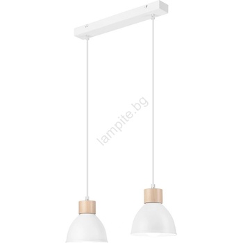 Image 1 of LAMKUR Пендел NICO 2xE27/60W/230V бял (LA42091)