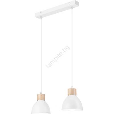 LAMKUR Пендел NICO 2xE27/60W/230V бял (LA42091)