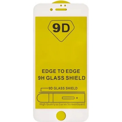 Apple Стъклен протектор за целият екран 9D за iPhone 8 Plus / iPhone 7 Plus, бяла рамка