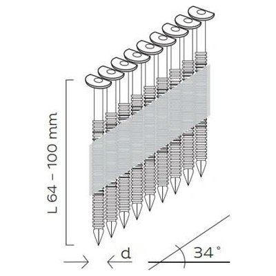 KMR hřebíky konvex 3,1x90mm ocel 3000ks